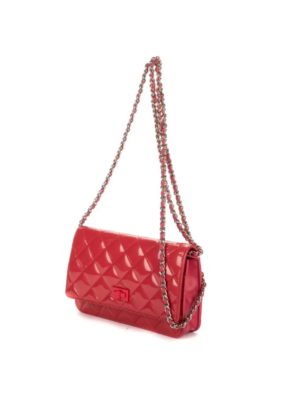 Chanel WOC 2.55 Reissue Flap Bag Pink Quilted Patent Leather